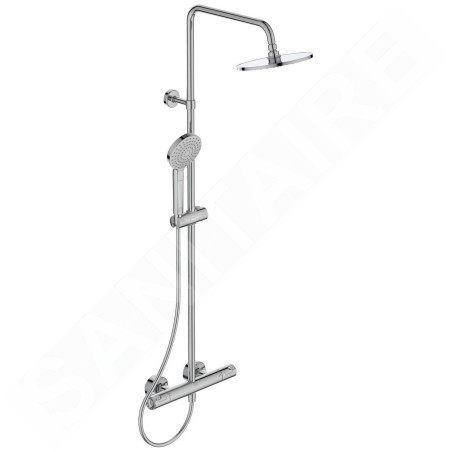 Ideal Standard CeraTherm - Set de douche T50 avec thermostat, 200 mm, 3 jets, chrome A7225AA