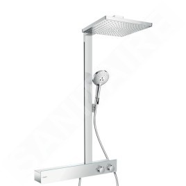 Hansgrohe Raindance E - Set de douche Showerpipe 300 avec thermostat 600, EcoSmart 9 l/min, chrome 27364000