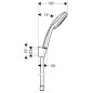 Hansgrohe Croma 100 - Set douchette Vario / support de douche Porter’S 1,25 m, chrome 27592000 Hansgrohe Croma 100 - Set douchette Vario / support de douche Porter’S 1,25 m, chrome 27592000