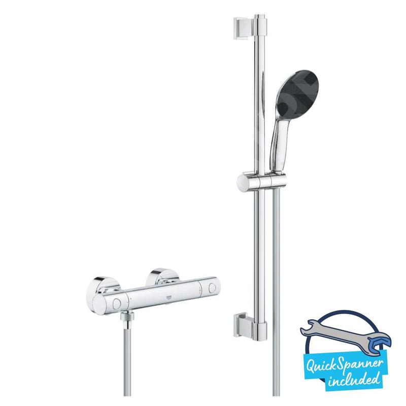 Grohe Precision Get - Set de douche avec mitigeur thermostatique, chrome 34856000 Grohe Precision Get - Set de douche avec mitigeur thermostatique, chrome 34856000