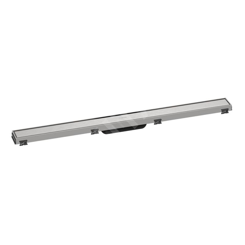 Hansgrohe RainDrain Match - Caniveau de douche linéaire avec grille en inox 900, avec cadre réglable en hauteur, inox brossé Hansgrohe RainDrain Match - Caniveau de douche linéaire avec grille en inox 900, avec cadre réglable en hauteur, inox brossé