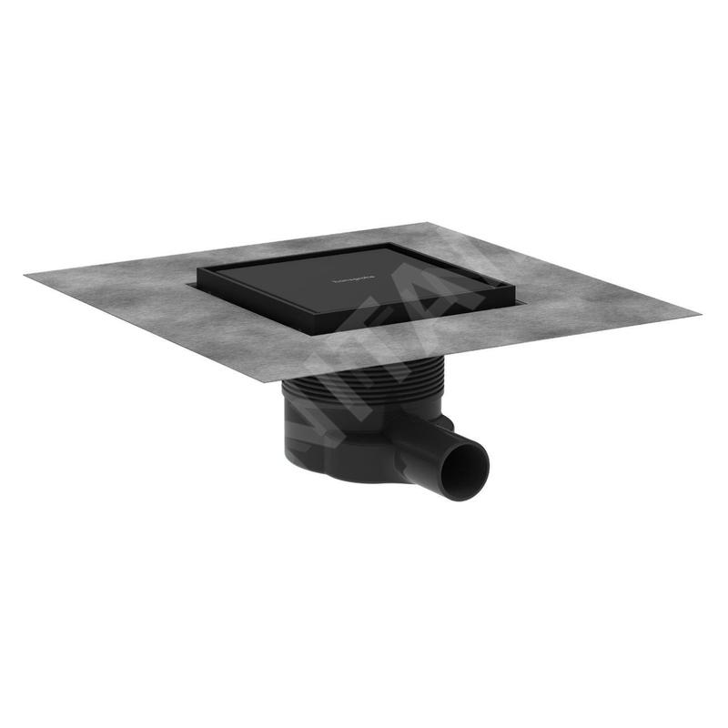 Hansgrohe RainDrain Brilliance - Bonde de sol, 15 x 15 cm, noir mat 56251670