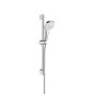 Hansgrohe Croma Select E - Set de douche Vario EcoSmart 9l/min 0,65m, blanc/chrome 26583400