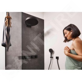 Hansgrohe Rainfinity - Pommeau de douche 130, 3 jets, EcoSmart, noir mat 26865670