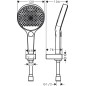 Hansgrohe Rainfinity - Ensemble de pommeau de douche 130, support de douchette et flexible 1,6 m, blanc mat 26851700