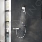 Grohe Rainshower SmartActive Cube - Set de douche de tête 130 9,5 l/min, 3 jets, barre 900 mm et flexible, blanc lunaire