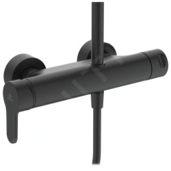 Ideal Standard Cerafine O - Set de douche avec mitigeur, diamètre 200 mm, 1 jet, noir BC750XG