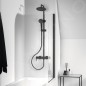 Ideal Standard Cerafine O - Set de douche avec mitigeur, diamètre 200 mm, 1 jet, noir BC750XG