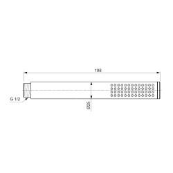 Ideal Standard Idealrain - Douchette à main Stick, noir BC774XG