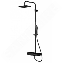 Steinberg 390 - Ensemble de douche avec thermostat, 258x186 mm, noir mat 390 2700 S