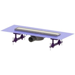 Kessel Linearis Compact - Caniveau de douche 65 cm, avec grille, acier inoxydable 45600.62M