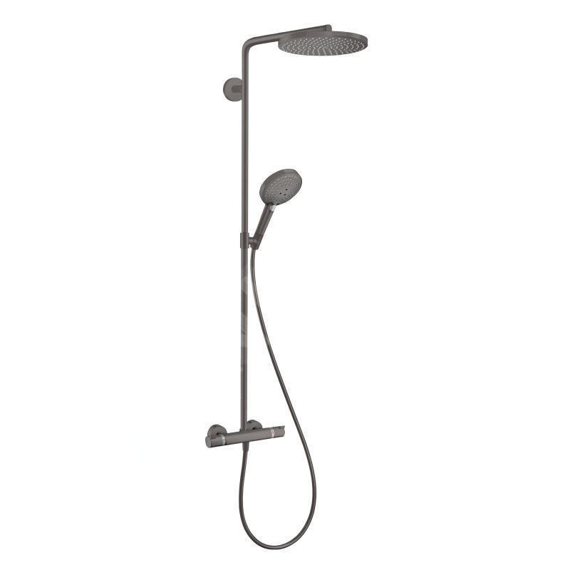 Hansgrohe Raindance Select S - Colonne de douche thermostatique Showerpipe, 1jet, noir chromé brossé 27633340