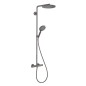 Hansgrohe Raindance Select S - Colonne de douche thermostatique Showerpipe, 1jet, noir chromé brossé 27633340