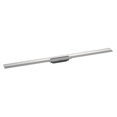 Hansgrohe RainDrain Flex - Caniveau de douche linéaire avec grille en inox 1200, installation contre le mur, découpable, inox