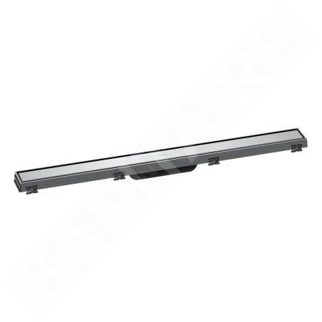 Hansgrohe RainDrain Match - Caniveau de douche linéaire avec grille en inox 800, avec cadre réglable en hauteur, chrome 56038000