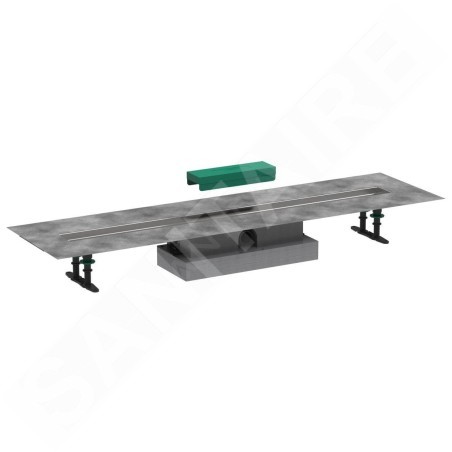 Hansgrohe uBox universal - Ensemble complet pour caniveaux de douche linéaires 1000, pour installation à plat, inox 56020180