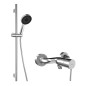 kielle Oudee - Set de douche avec mitigeur, colonne, flexible et tête de douche, chrome 10202SN10 kielle Oudee - Set de douche avec mitigeur, colonne, flexible et tête de douche, chrome 10202SN10