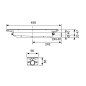 Tece TECEdrainprofile - Siphon pour profil de douche, ultra bas, évacuation latérale DN40 673001