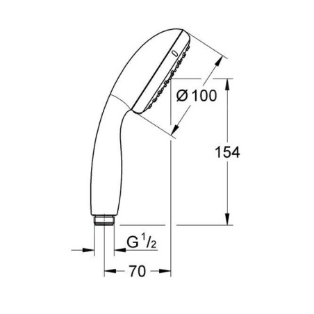 Grohe Vitalio Start - Pommeau de douche, 2 jets, noir mat 279462430