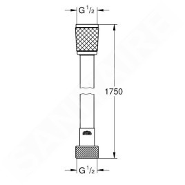 Grohe Flexibles - Flexible de douche, 175 cm, noir mat 287422432
