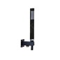 Paffoni Ringo West - Colonne de douche avec pommeau de douche QUADRO, support et flexible, noir mat ZDUP095NO