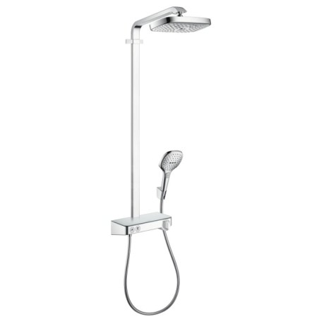 Hansgrohe Raindance Select E - Set de douche Showerpipe 300 avec thermostat, 2 jets, EcoSmart 9 l/min, chrome 27283000