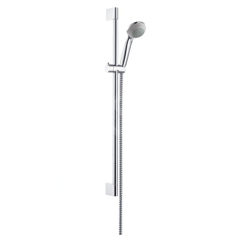 Hansgrohe Crometta 85 - Set de douche Variojet 2 jets/barre murale Unica’Crometta 0,65 m, chrome 27763000
