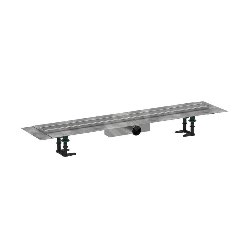 Hansgrohe RainDrain Compact - Caniveau de douche 90 cm, avec grille, acier inoxydable brossé 56180800