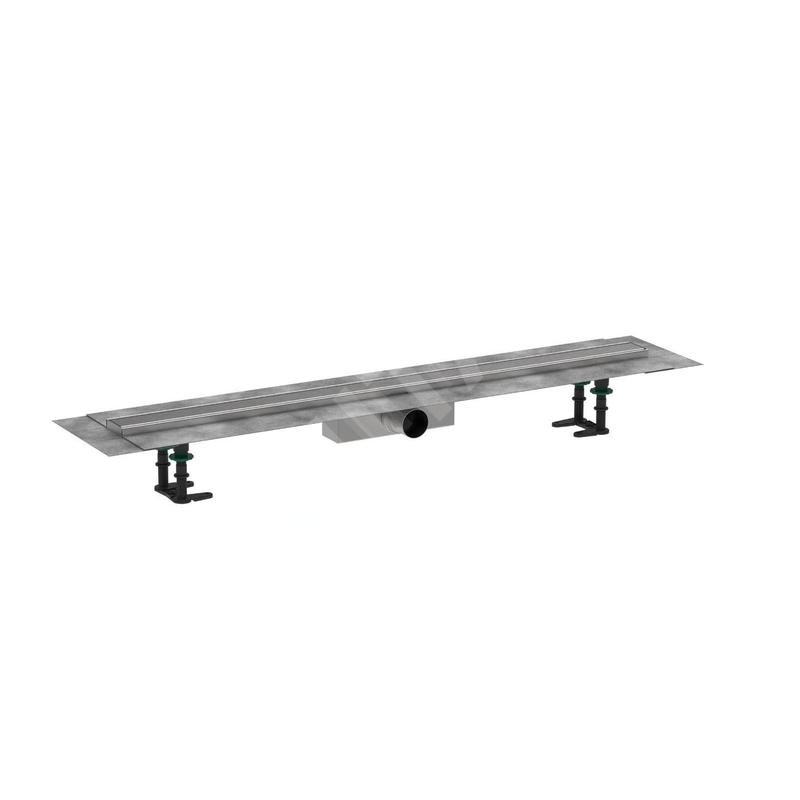 Hansgrohe RainDrain Compact - Caniveau de douche 100 cm, avec grille, acier inoxydable brossé 56182800