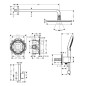 Hansgrohe Raindance S - Set de douche 240, avec thermostat ShowerSelect S encastré, chrome 27951000 Hansgrohe Raindance S - Set de douche 240, avec thermostat ShowerSelect S encastré, chrome 27951000