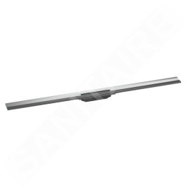 Hansgrohe RainDrain Flex - Caniveau de douche linéaire avec grille en inox 1200, installation contre le mur, découpable, chrome