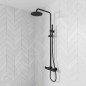 Steinberg 100 - Ensemble de douche avec thermostat, diamètre 200 mm, noir mat 100 2721 S Steinberg 100 - Ensemble de douche avec thermostat, diamètre 200 mm, noir mat 100 2721 S