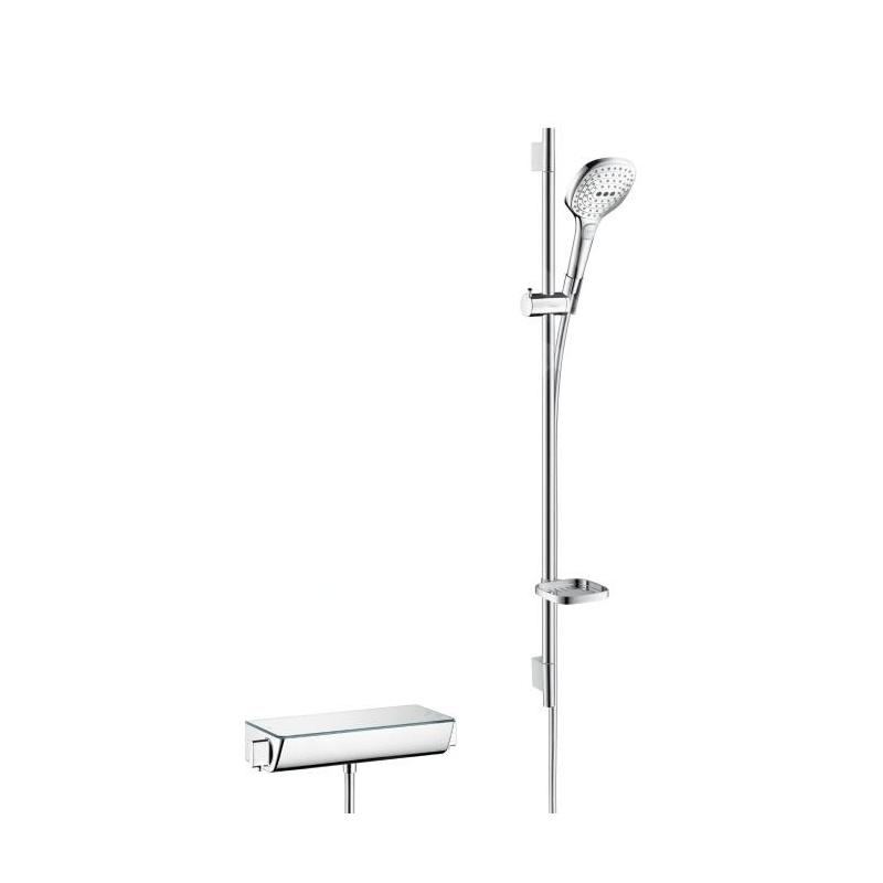 Hansgrohe Raindance Select E - Set de douche 120 avec thermostat Ecostat Select, 3 jets, chrome 27039000