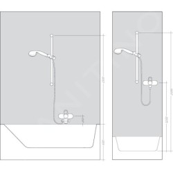 Hansgrohe Raindance Select E - Set de douche 120 avec thermostat Ecostat Select, 3 jets, chrome 27039000