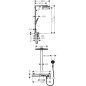 Hansgrohe Rainmaker Select - Set de douche Showerpipe 460 avec thermostat, 3 jets, EcoSmart 9 l/min, blanc/chrome 27029400