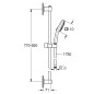Grohe Vitalio Comfort - Set de pommeau de douche, barre et flexible, 3 jets, chrome 26932001