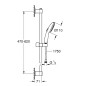 Grohe Vitalio Start - Set de pommeau de douche, barre et flexible, 2 jets, chrome 27948001 Grohe Vitalio Start - Set de pommeau de douche, barre et flexible, 2 jets, chrome 27948001