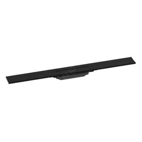 Hansgrohe RainDrain Flex - Caniveau de douche linéaire avec grille en inox 800, installation contre le mur, découpable, noir