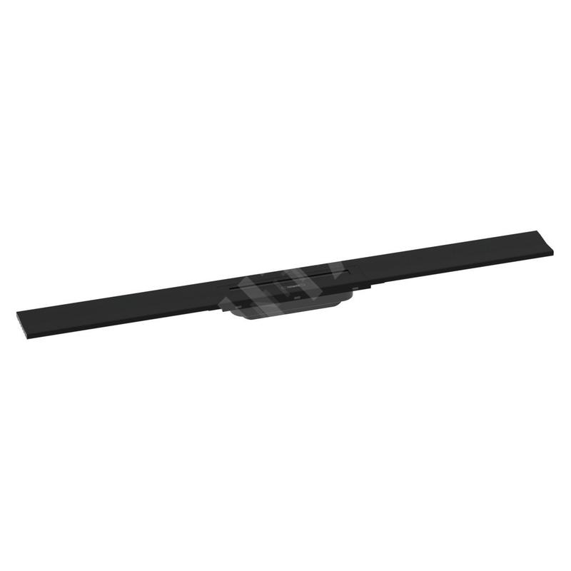 Hansgrohe RainDrain Flex - Caniveau de douche linéaire avec grille en inox 900, installation contre le mur, découpable, noir Hansgrohe RainDrain Flex - Caniveau de douche linéaire avec grille en inox 900, installation contre le mur, découpable, noir