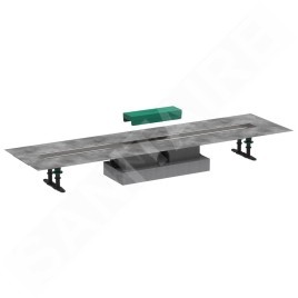 Hansgrohe uBox universal - Ensemble complet pour caniveaux de douche linéaires 1200, pour installation à plat, inox 56021180
