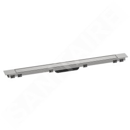 Hansgrohe RainDrain Match Plus - Caniveau de douche 90 cm, avec grille, acier inoxydable brossé 56216800