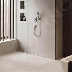 Hansgrohe RainDrain Minimalistic - Caniveau de douche 90 cm, avec grille pour l'insertion de carreaux 56221000