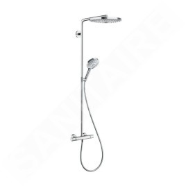 Hansgrohe Raindance Select S - Set de douche avec thermostat, 300 mm, 2 jets, blanc/chrome 27133400