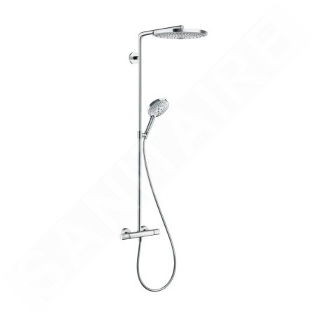 Hansgrohe Raindance Select S - Set de douche avec thermostat, 300 mm, 2 jets, blanc/chrome 27133400