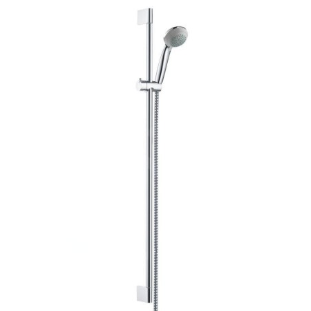Hansgrohe Crometta 85 - Set de douche Variojet 2 jets/barre murale Unica’Crometta 0,90 m, chrome 27762000