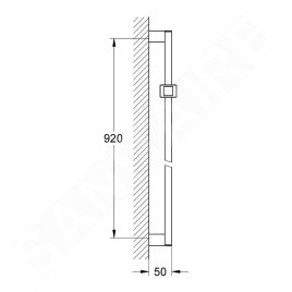 Grohe Euphoria Cube - Barre de douche, 900 mm, chrome 27841000