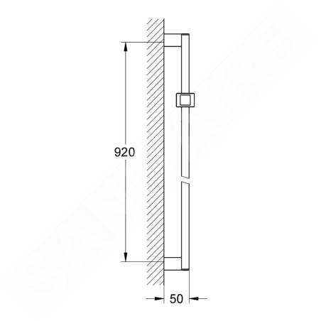 Grohe Euphoria Cube - Barre de douche, 900 mm, chrome 27841000