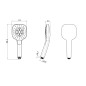 kielle Vega - Tête de douche 130, 3 jets, chrome / blanc 20418000 kielle Vega - Tête de douche 130, 3 jets, chrome / blanc 20418000