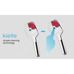 kielle Vega - Tête de douche 130, 3 jets, chrome / blanc 20418000