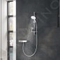 Grohe Rainshower SmartActive - Set de douche de tête 150 9,5 l/min, 3 jets, barre 600 mm et flexible, blanc lunaire 26592LS0